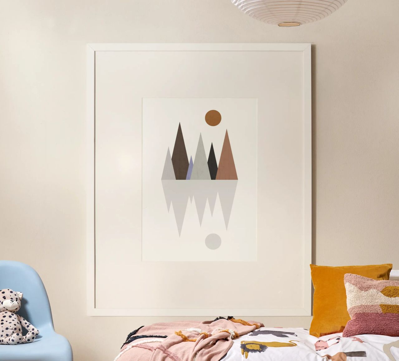Minimalist landscape with inverted reflection Poster von LisaArtes