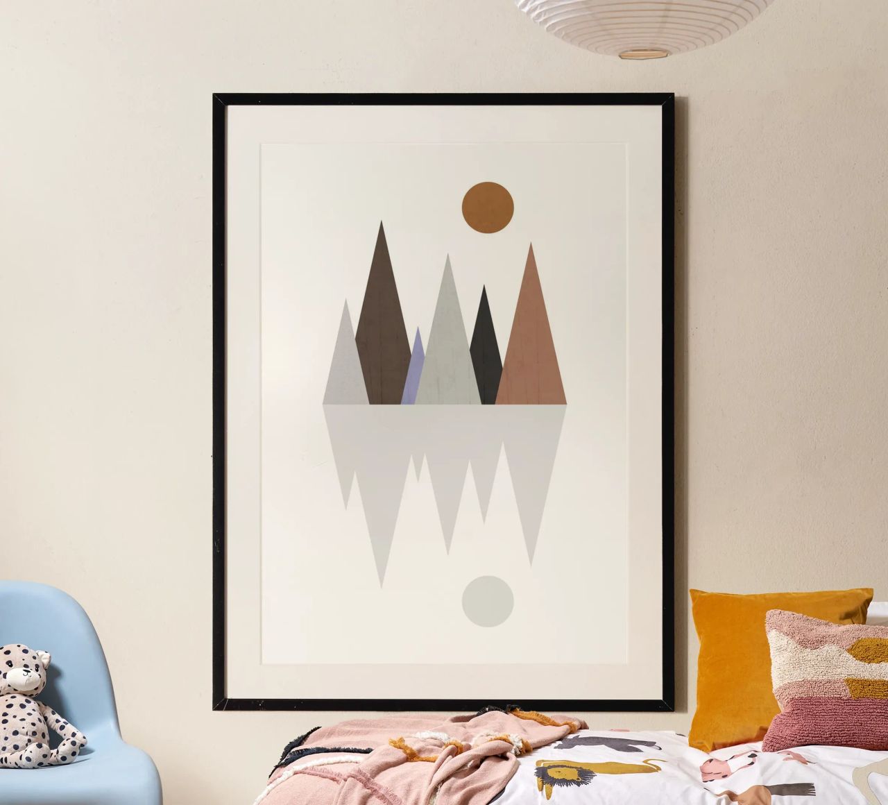 Minimalist landscape with inverted reflection Poster von LisaArtes