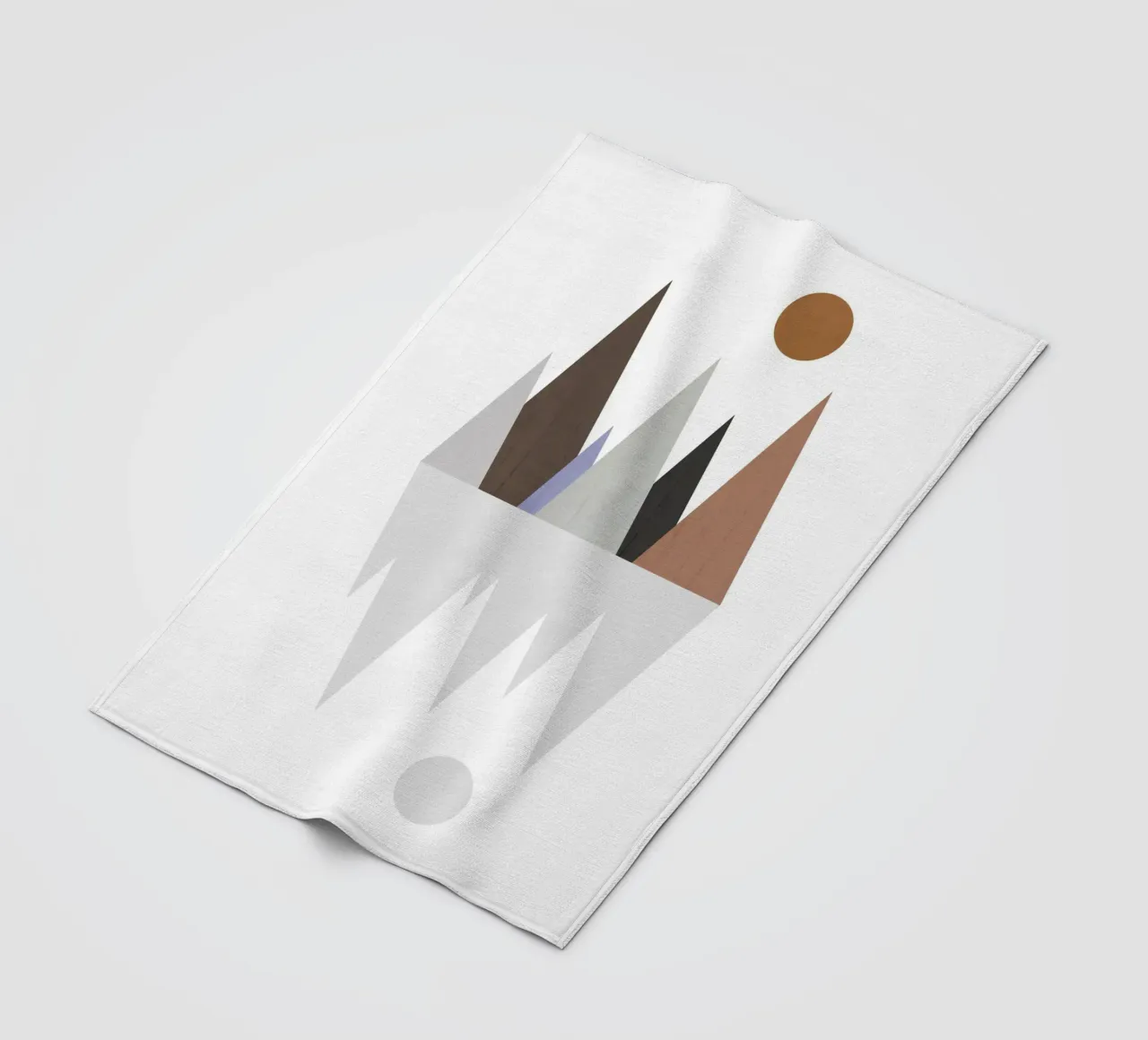 Minimalist landscape with inverted reflection coperta in pile da LisaArtes
