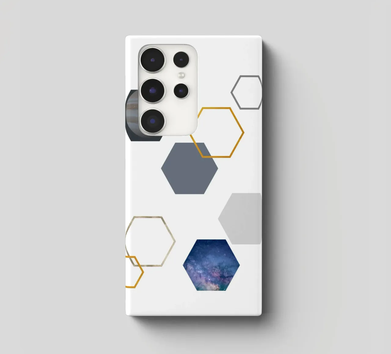 Hexagonal shapes and planet cover samsung da LisaArtes