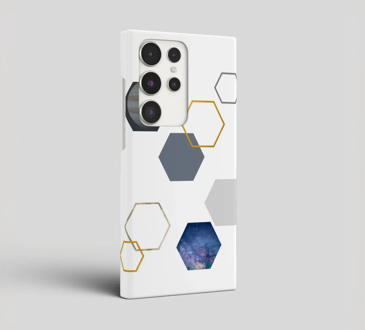 Hexagonal shapes and planet cover samsung da LisaArtes