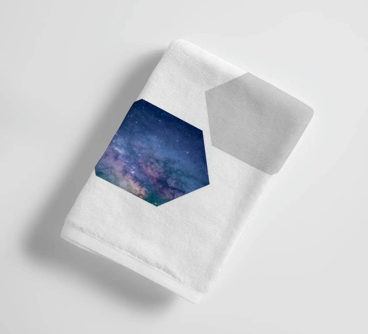 Hexagonal shapes and planet towel by LisaArtes