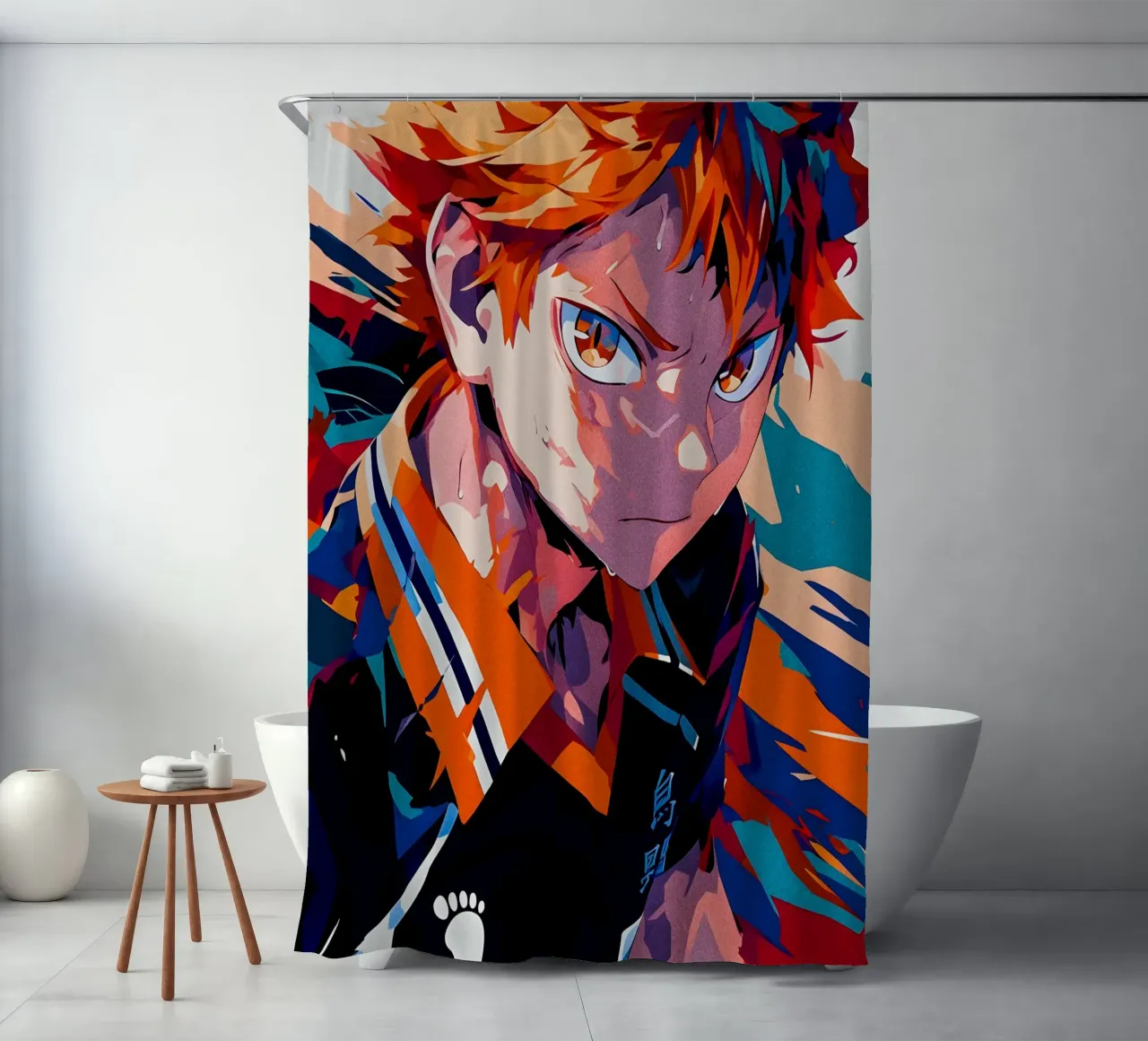 Shoyo Hinata From Haikyu!! shower curtain by HopeStudio