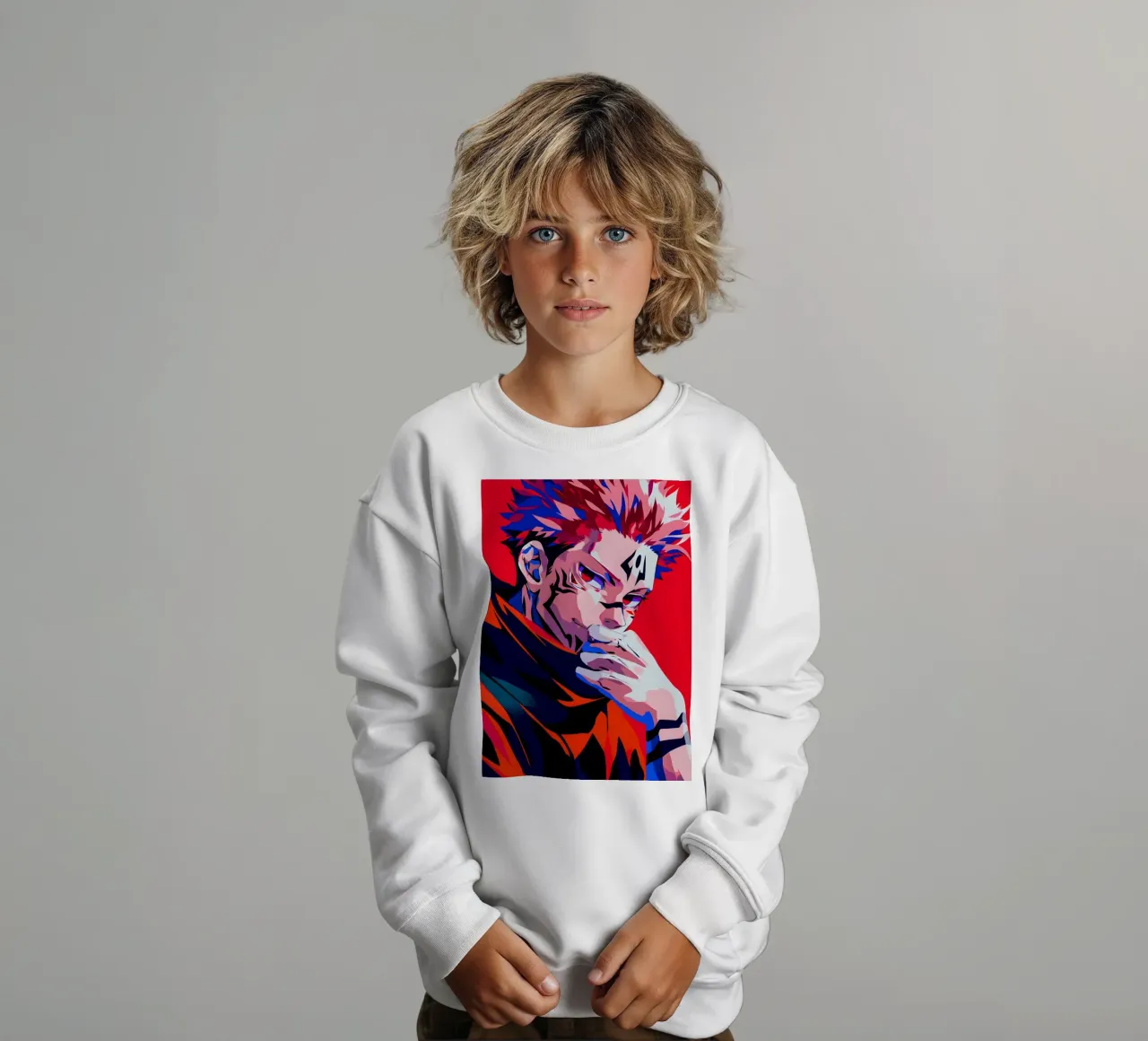 Sukuna Jujutsu Kaisen felpa bambino da HopeStudio