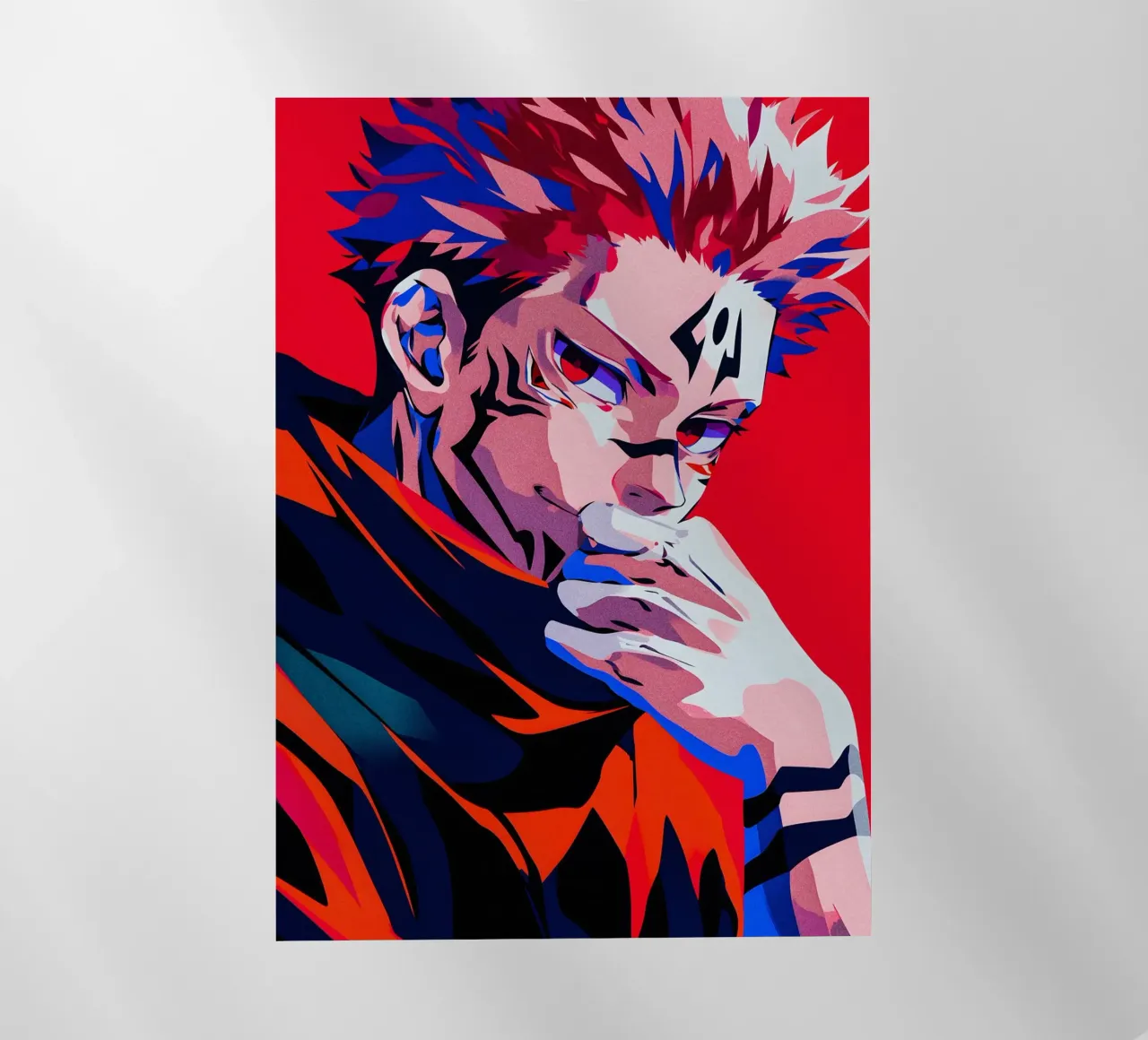 Sukuna Jujutsu Kaisen pellicola backlit da HopeStudio