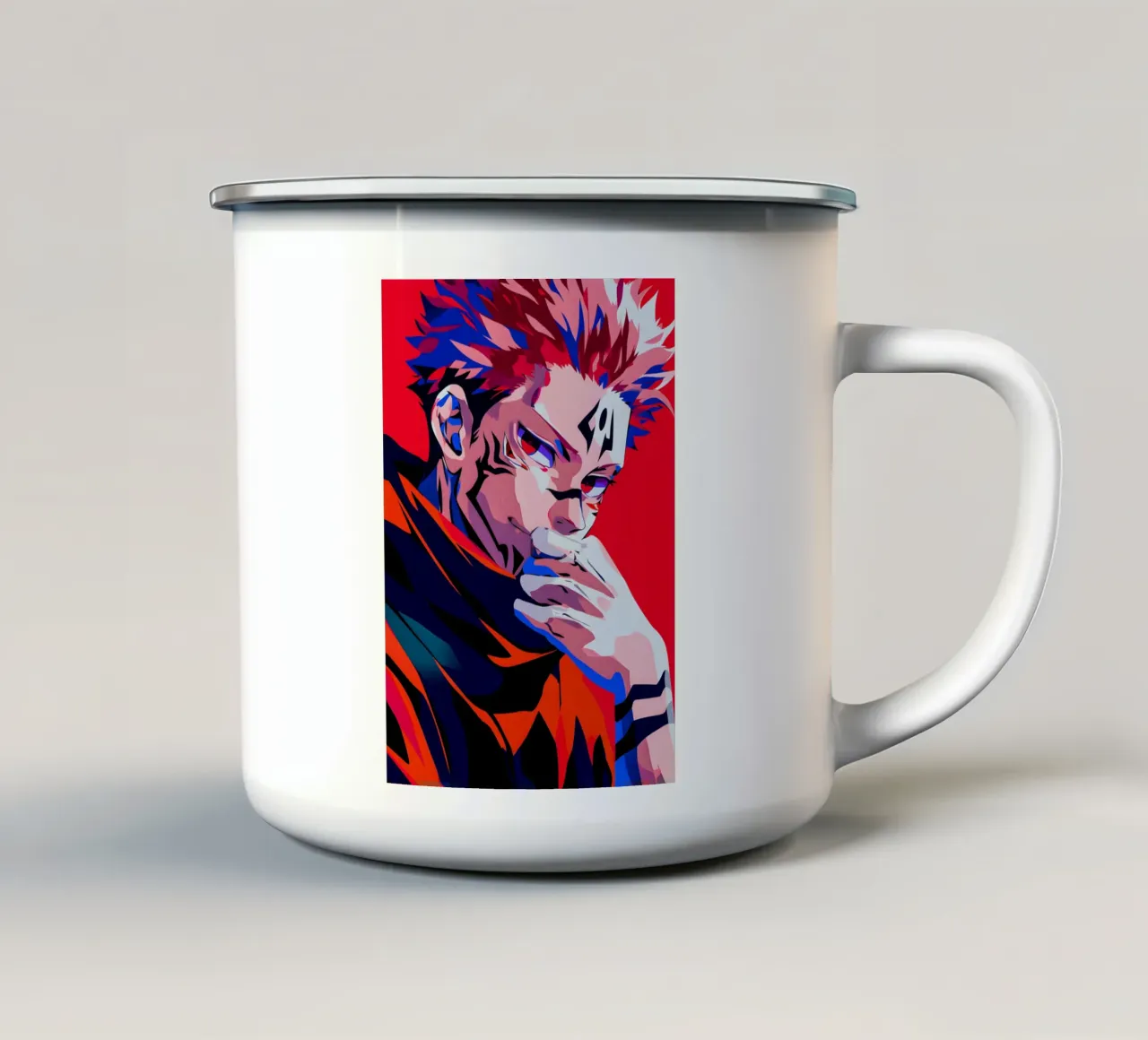 Sukuna Jujutsu Kaisen tazza in smalto da HopeStudio