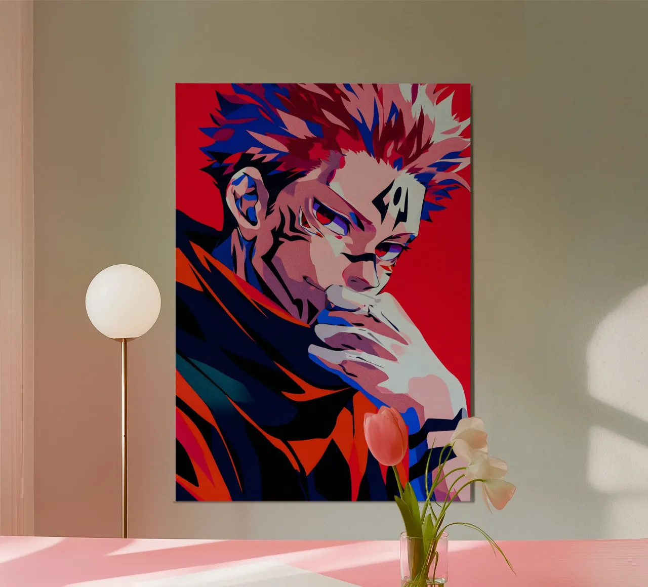 Sukuna Jujutsu Kaisen alluminio dibond da HopeStudio