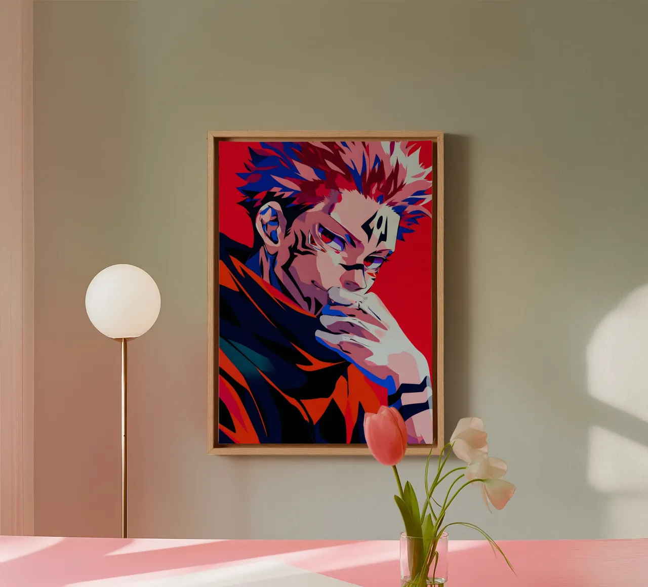 Sukuna Jujutsu Kaisen tela con Cornice a cassetta da HopeStudio