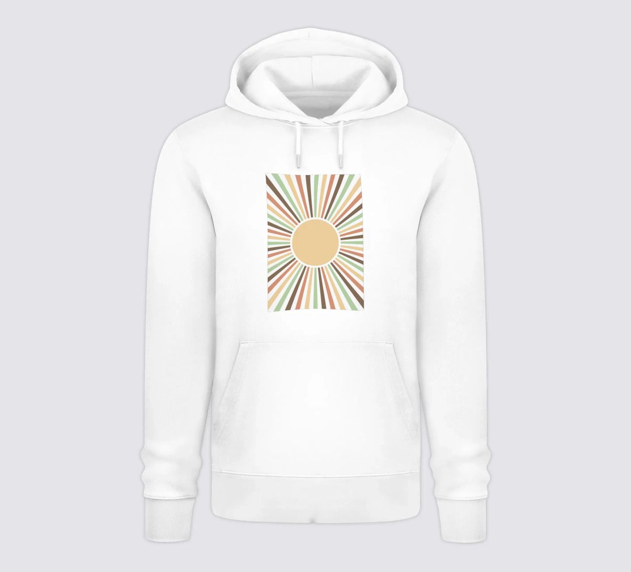 Radiating lines creating a sunburst effect felpa con cappuccio da LisaArtes