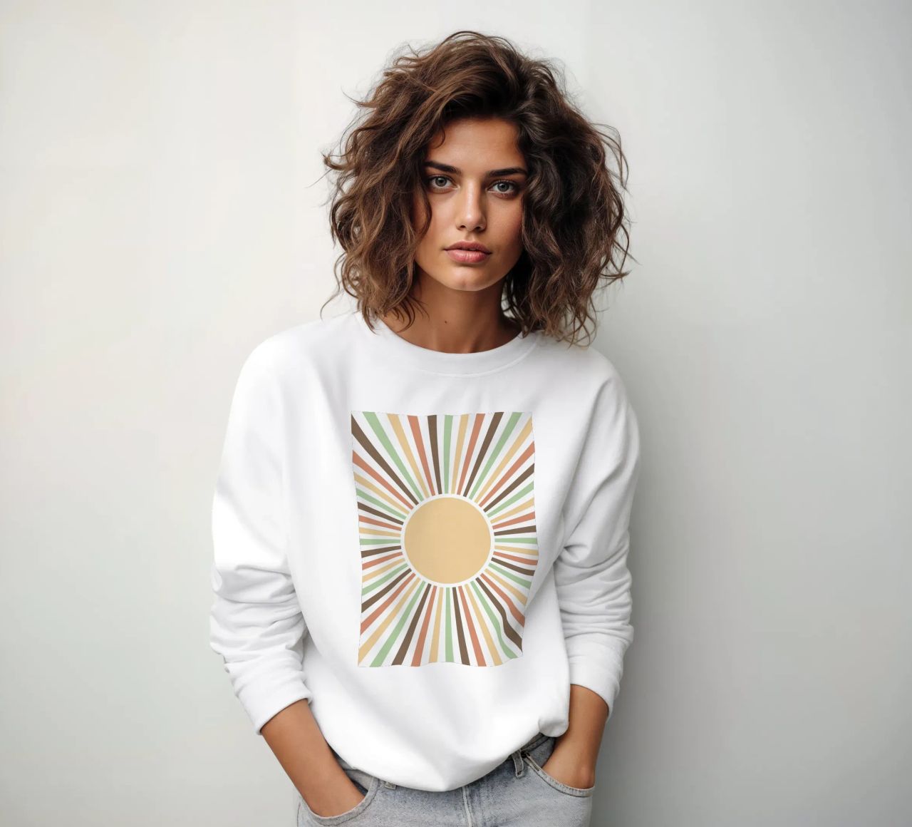 Radiating lines creating a sunburst effect Sweatshirt von LisaArtes