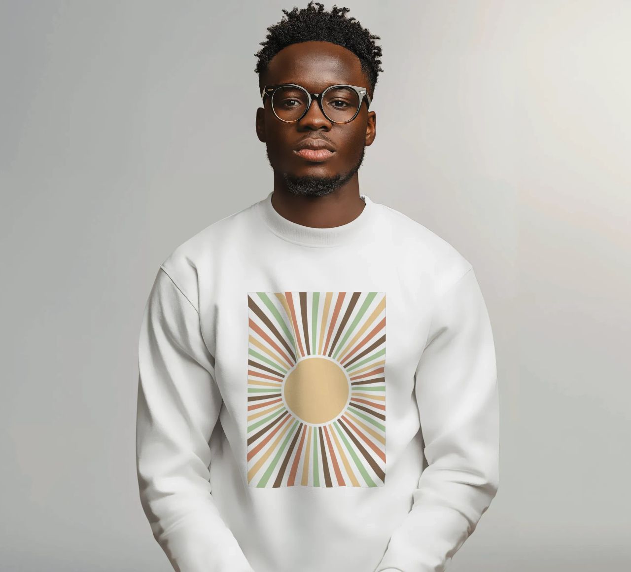 Radiating lines creating a sunburst effect Sweatshirt von LisaArtes