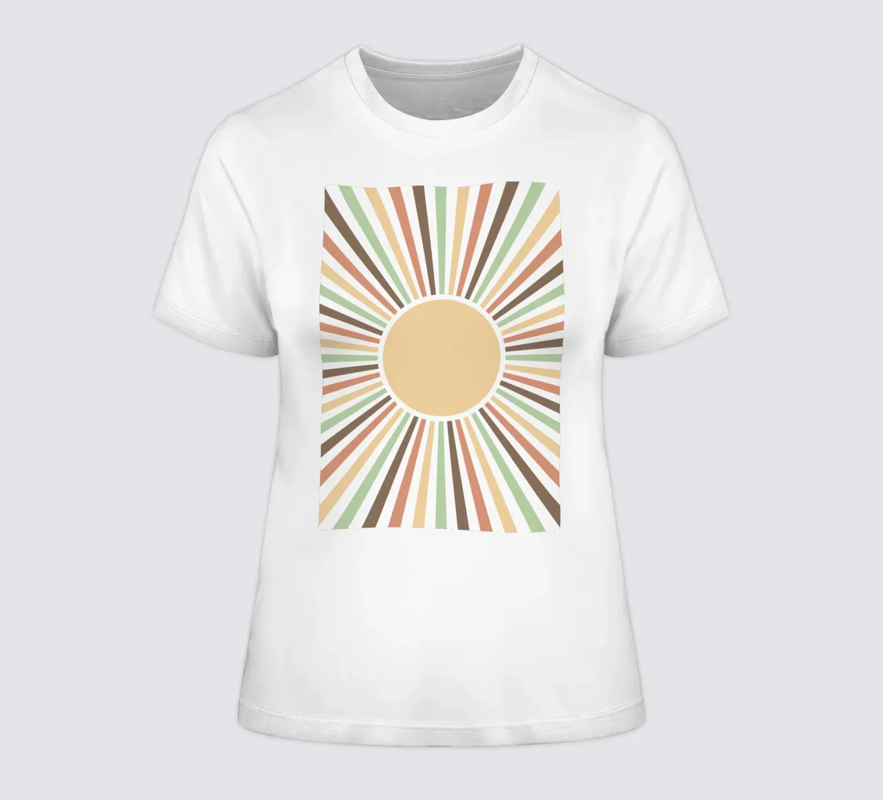 Radiating lines creating a sunburst effect t-shirt da donna da LisaArtes