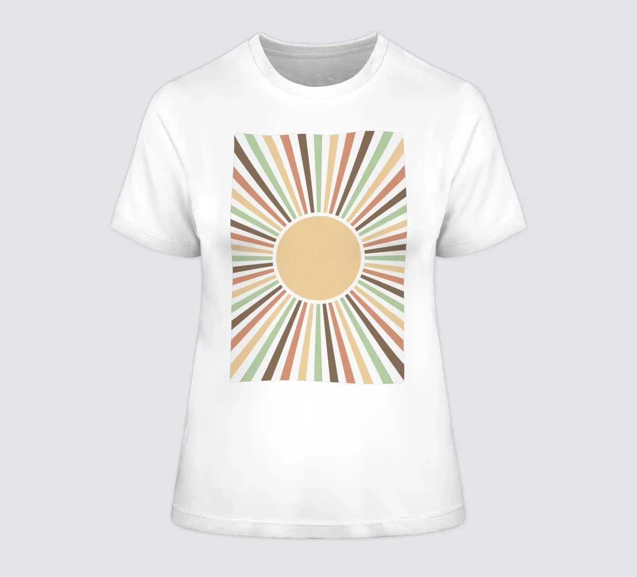 Radiating lines creating a sunburst effect dames t-shirt getailleerd van LisaArtes