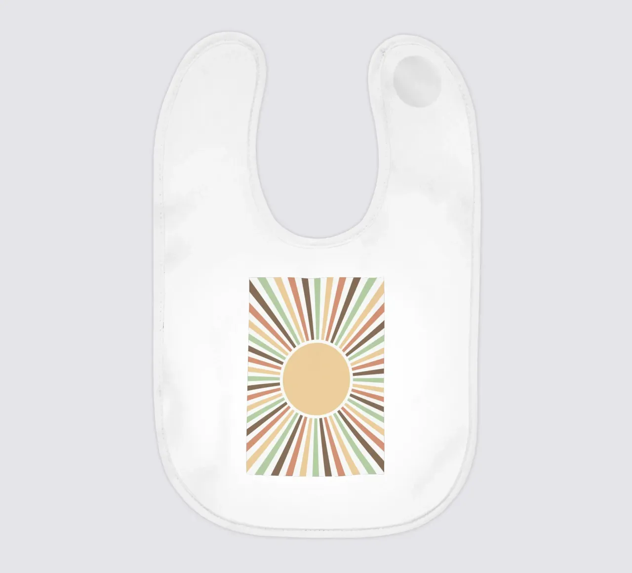 Radiating lines creating a sunburst effect baby slabbetje van LisaArtes