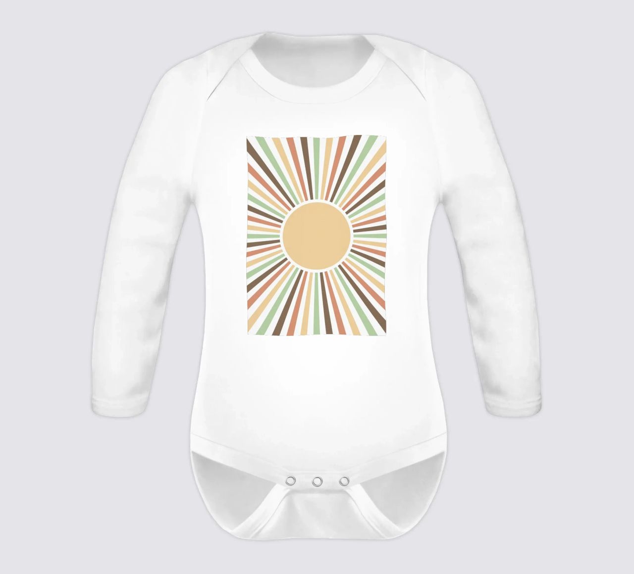 Radiating lines creating a sunburst effect body neonato maniche lunghe da LisaArtes