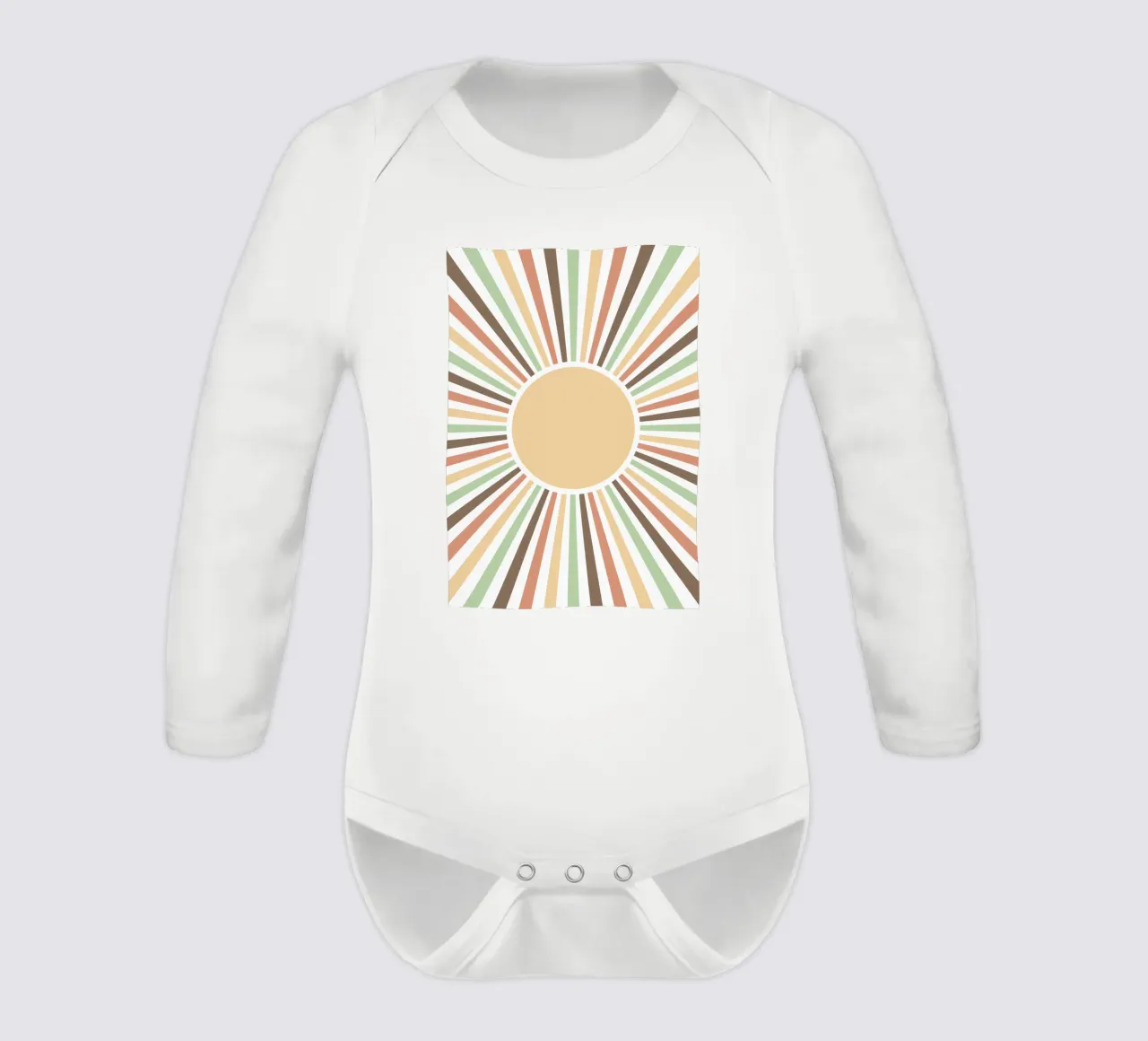 Radiating lines creating a sunburst effect body neonato maniche lunghe da LisaArtes