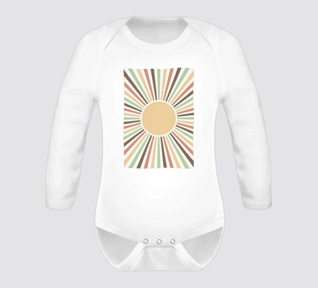 Radiating lines creating a sunburst effect body neonato maniche lunghe da LisaArtes