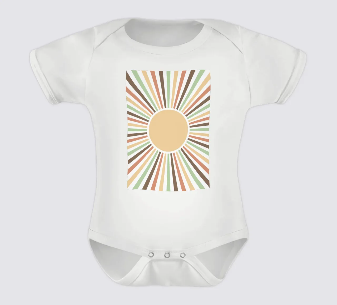 Radiating lines creating a sunburst effect Kurzarm Babybody von LisaArtes