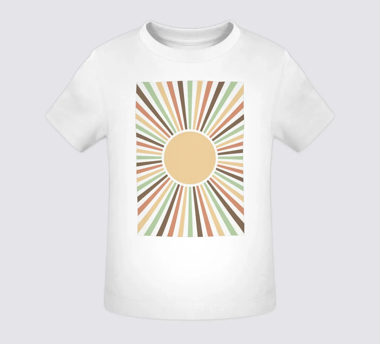 Radiating lines creating a sunburst effect baby t-shirt van LisaArtes