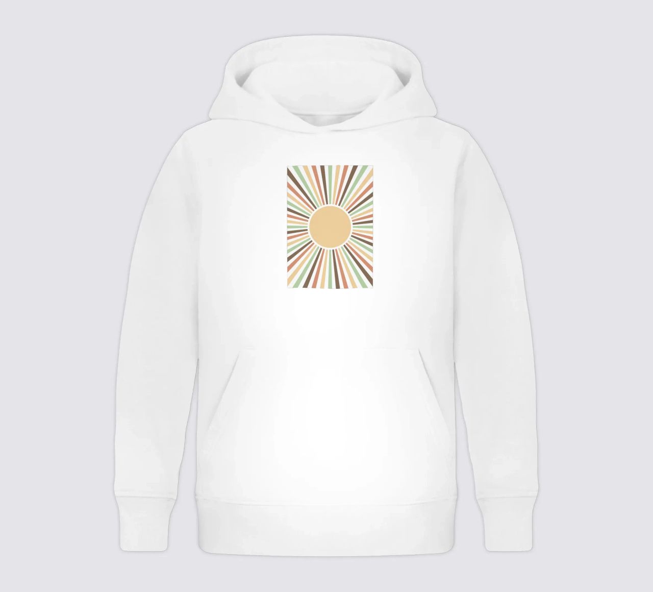 Radiating lines creating a sunburst effect felpa bambino con cappuccio da LisaArtes