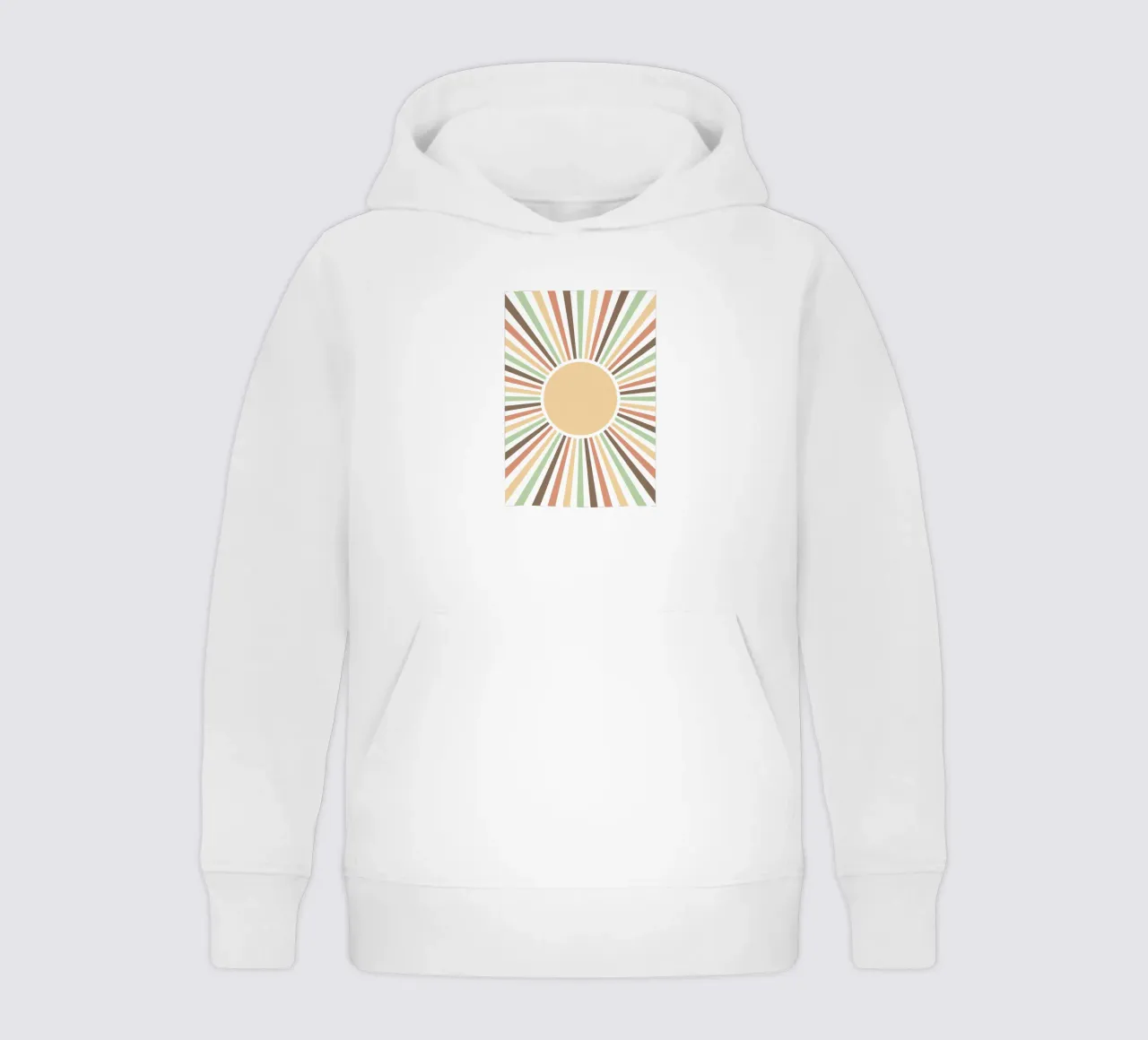 Radiating lines creating a sunburst effect felpa bambino con cappuccio da LisaArtes