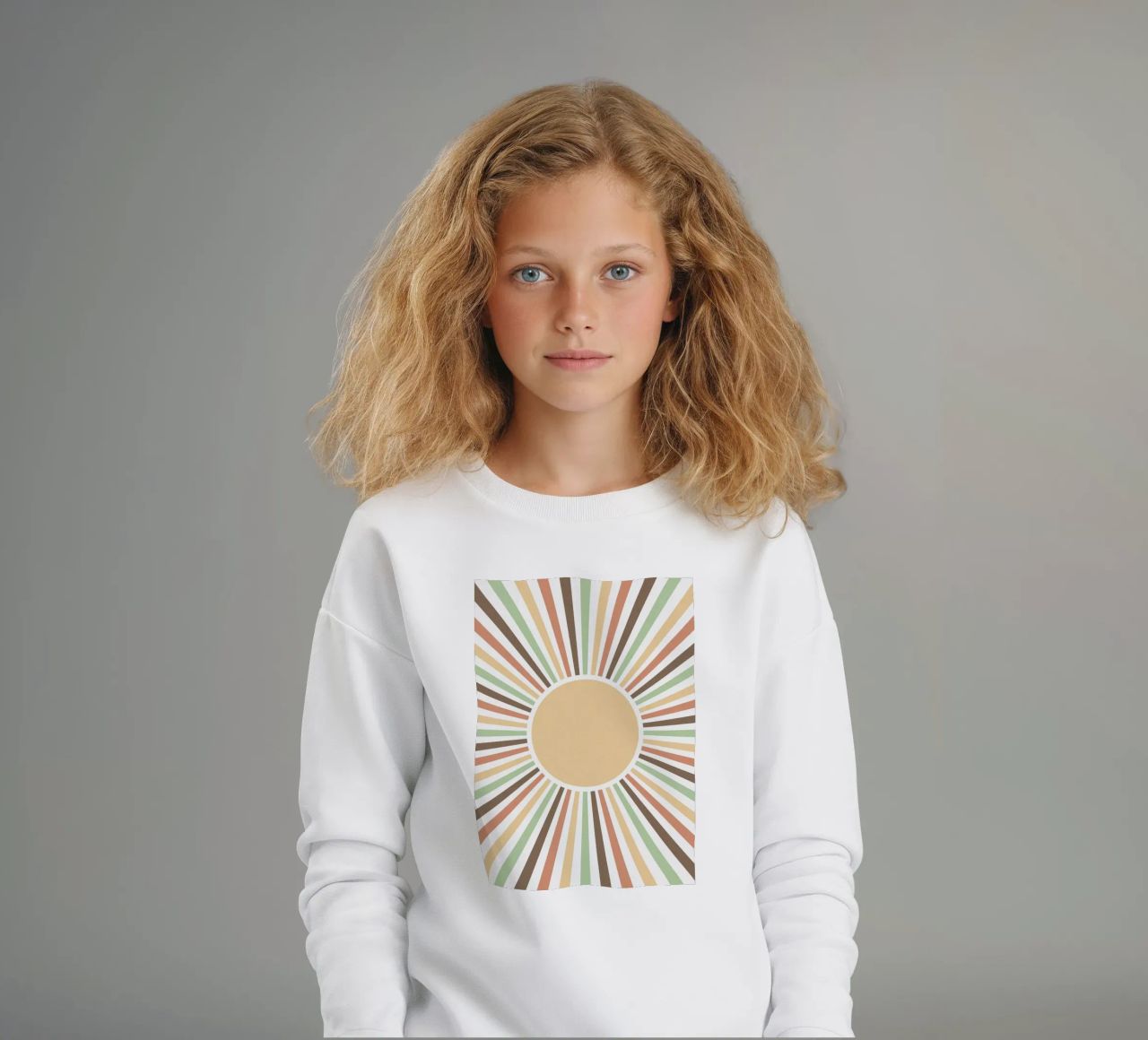 Radiating lines creating a sunburst effect felpa bambino da LisaArtes