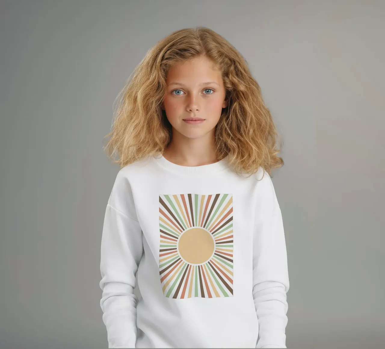 Radiating lines creating a sunburst effect Kinder Sweatshirt von LisaArtes