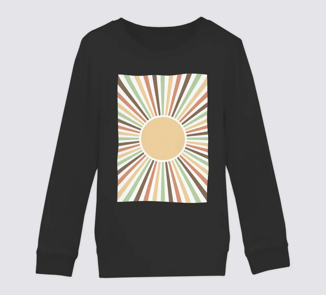 Radiating lines creating a sunburst effect Kinder Sweatshirt von LisaArtes