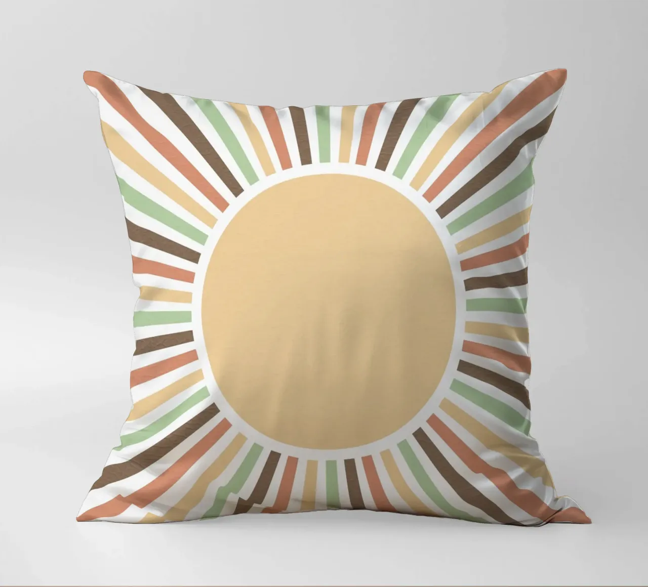 Radiating lines creating a sunburst effect coussin de LisaArtes