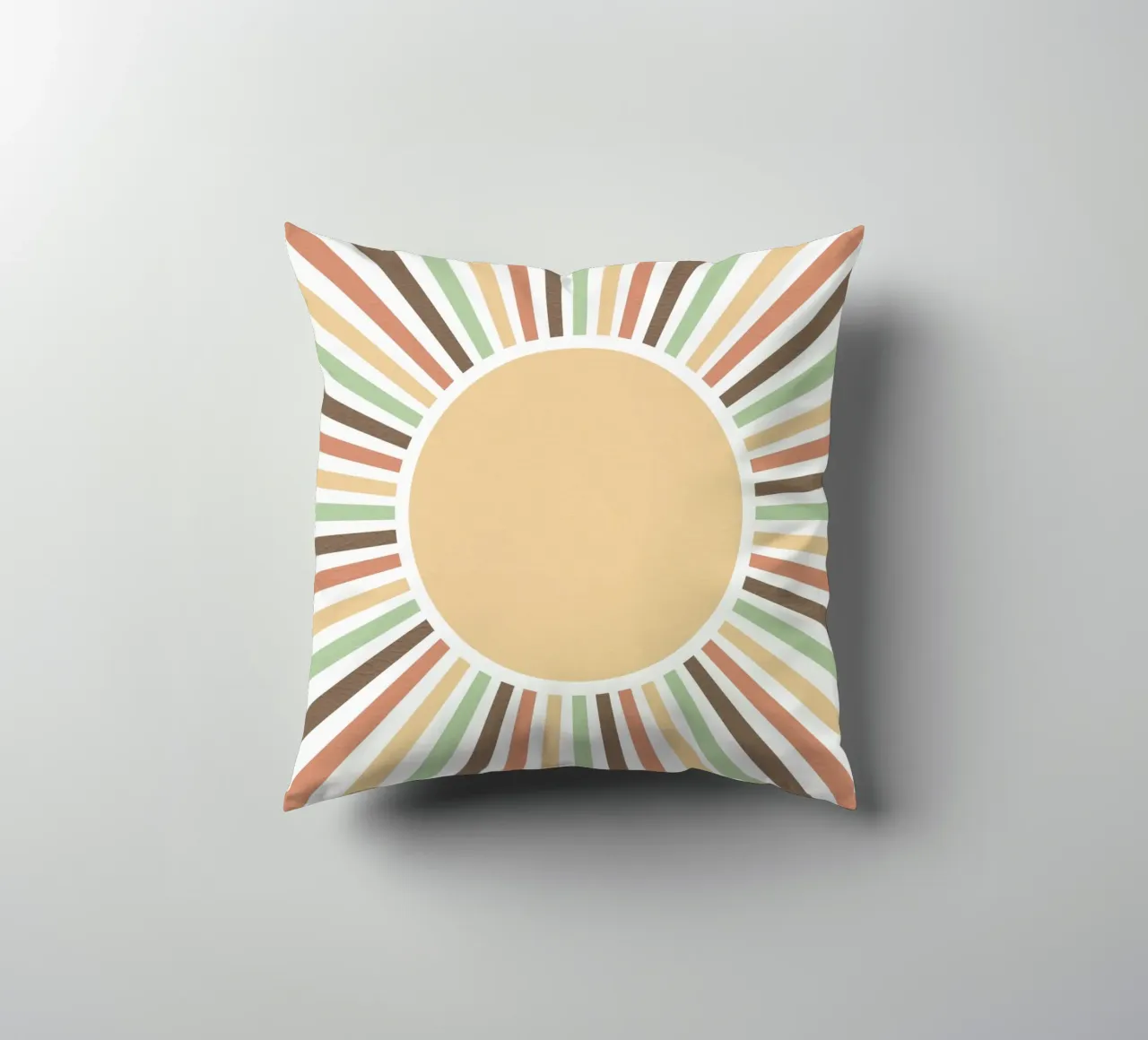 Radiating lines creating a sunburst effect coussin de LisaArtes