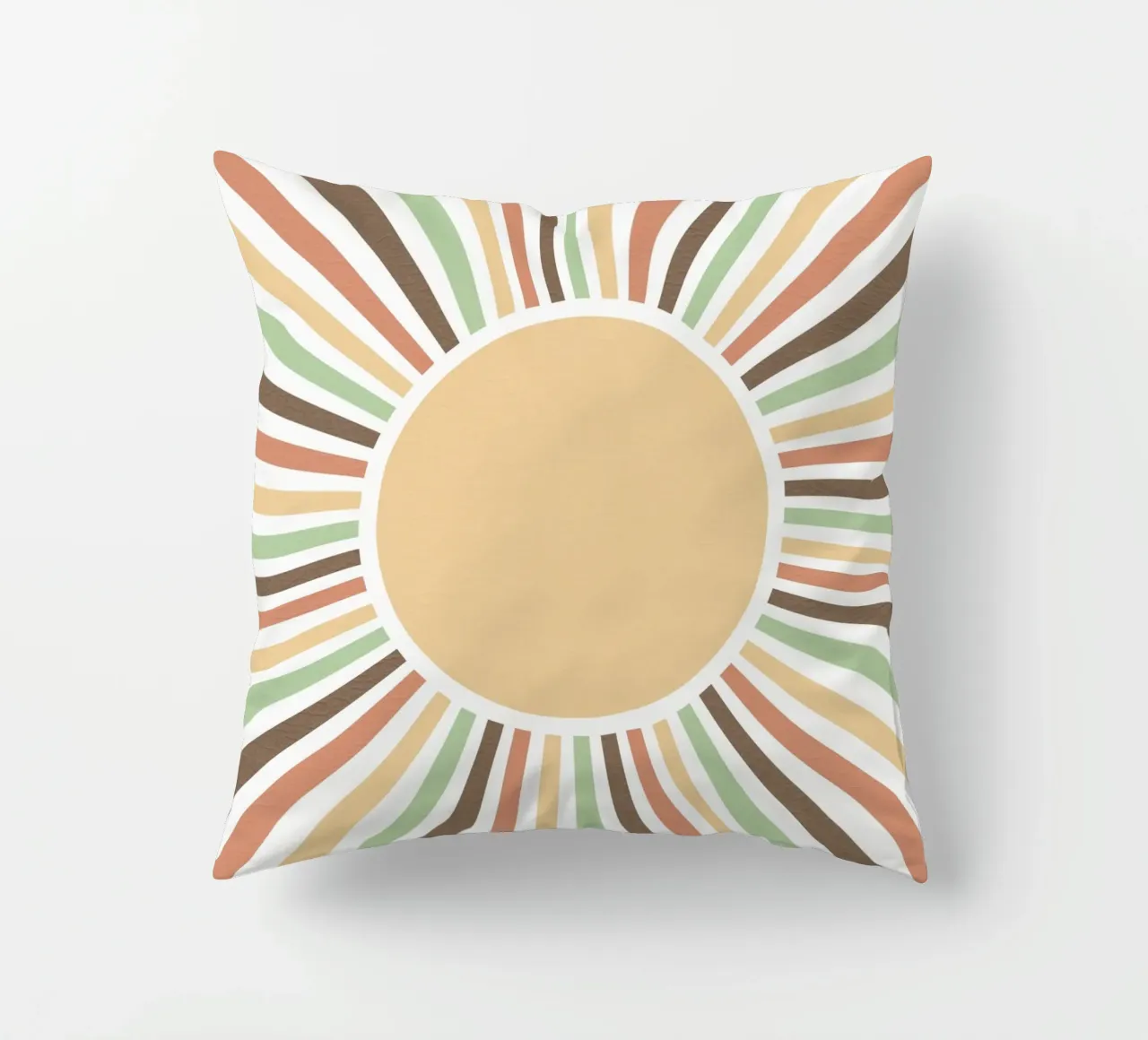 Radiating lines creating a sunburst effect coussin de LisaArtes