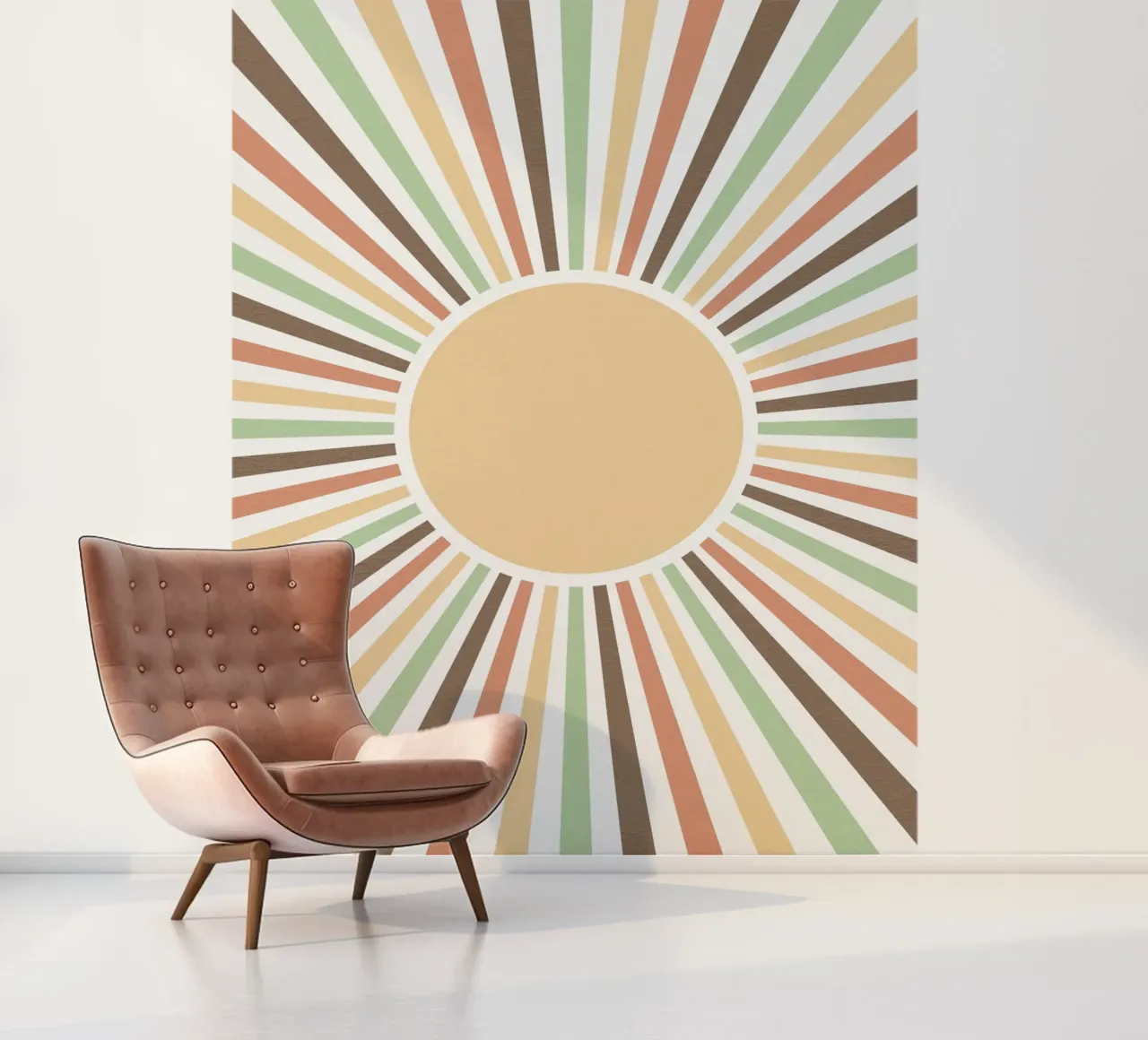 Radiating lines creating a sunburst effect Fototapete von LisaArtes