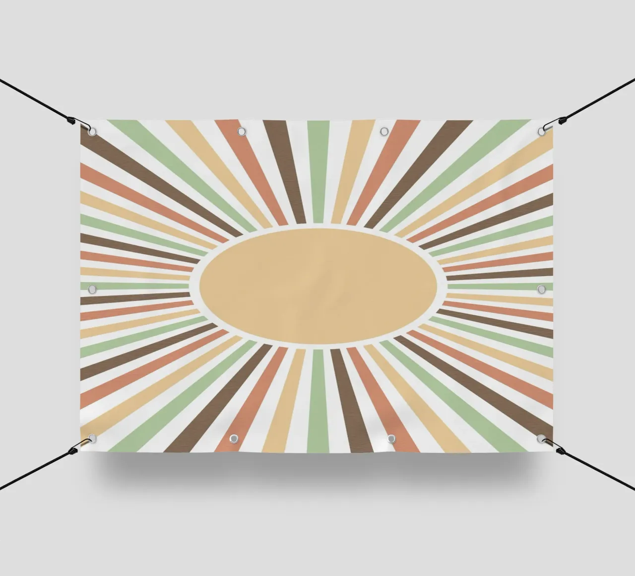 Radiating lines creating a sunburst effect telo in pvc da LisaArtes