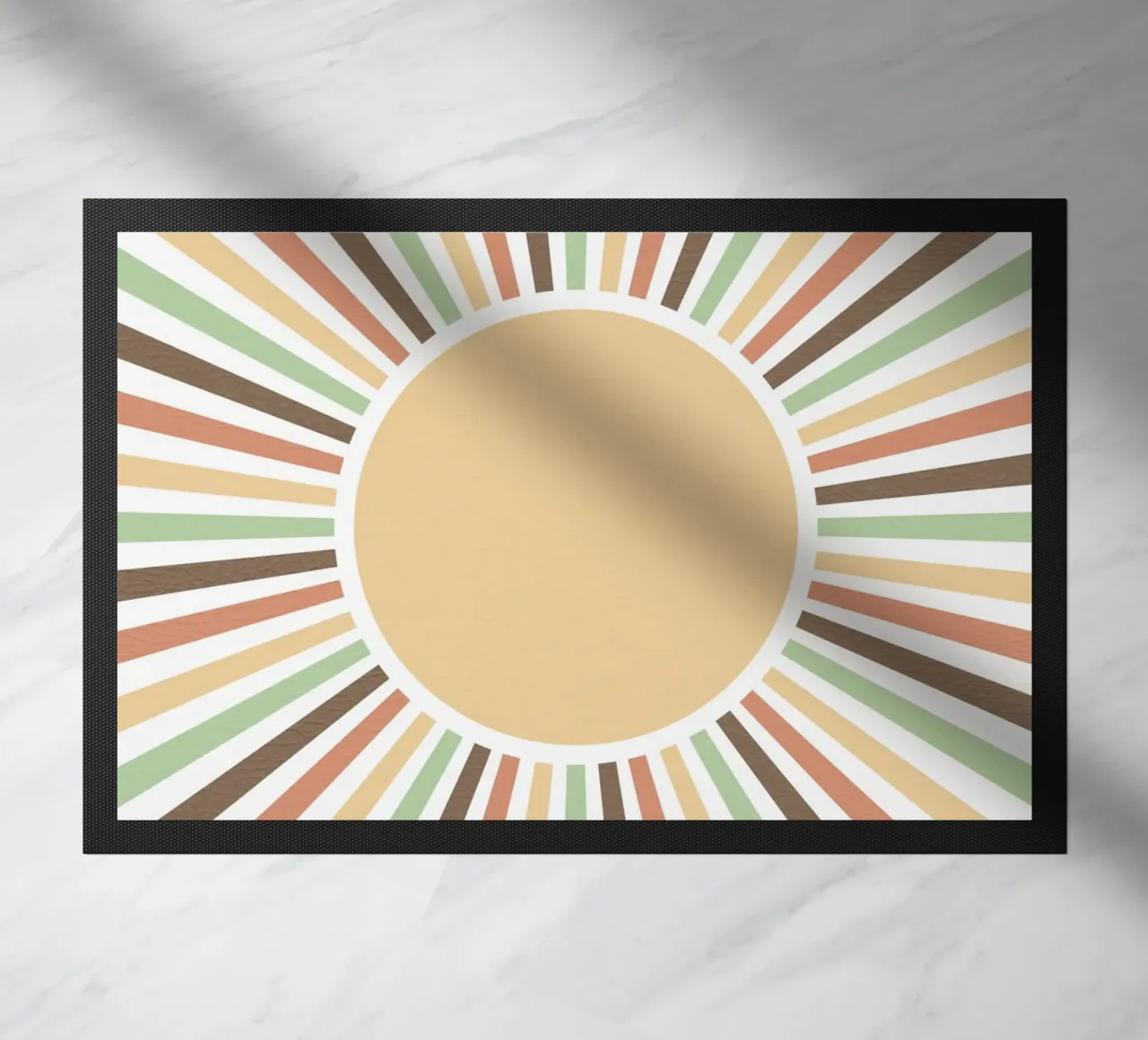 Radiating lines creating a sunburst effect deurmat van LisaArtes
