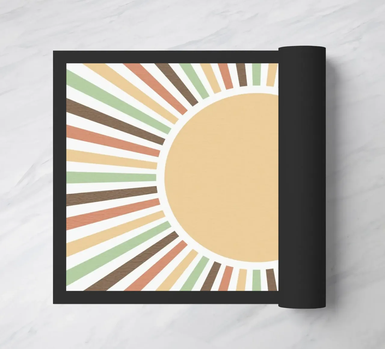 Radiating lines creating a sunburst effect Fußmatte von LisaArtes