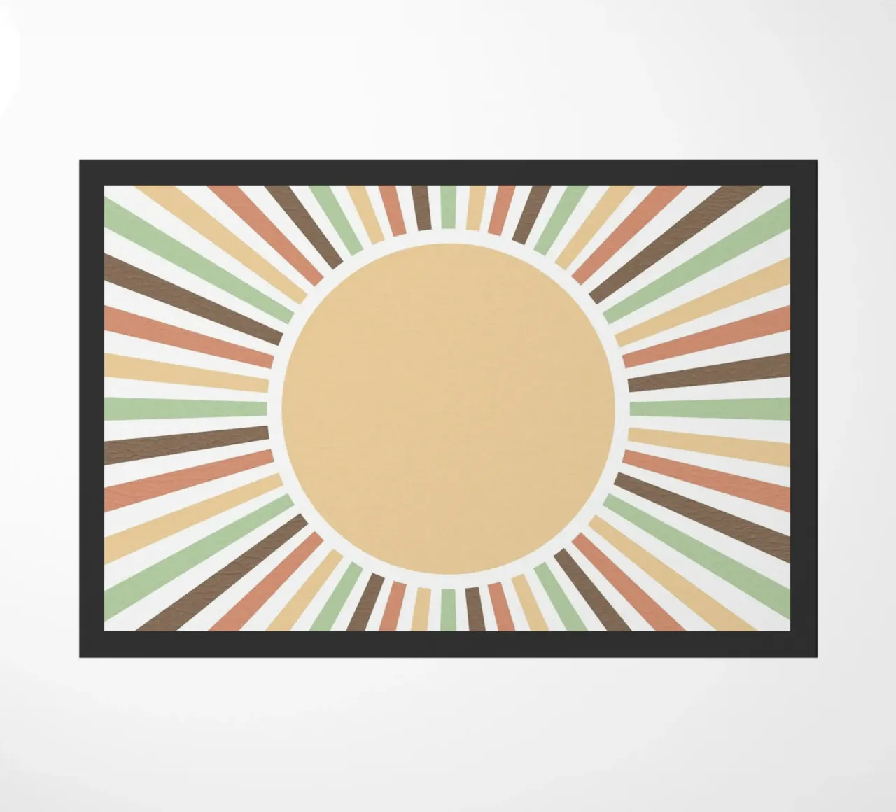 Radiating lines creating a sunburst effect Fußmatte von LisaArtes