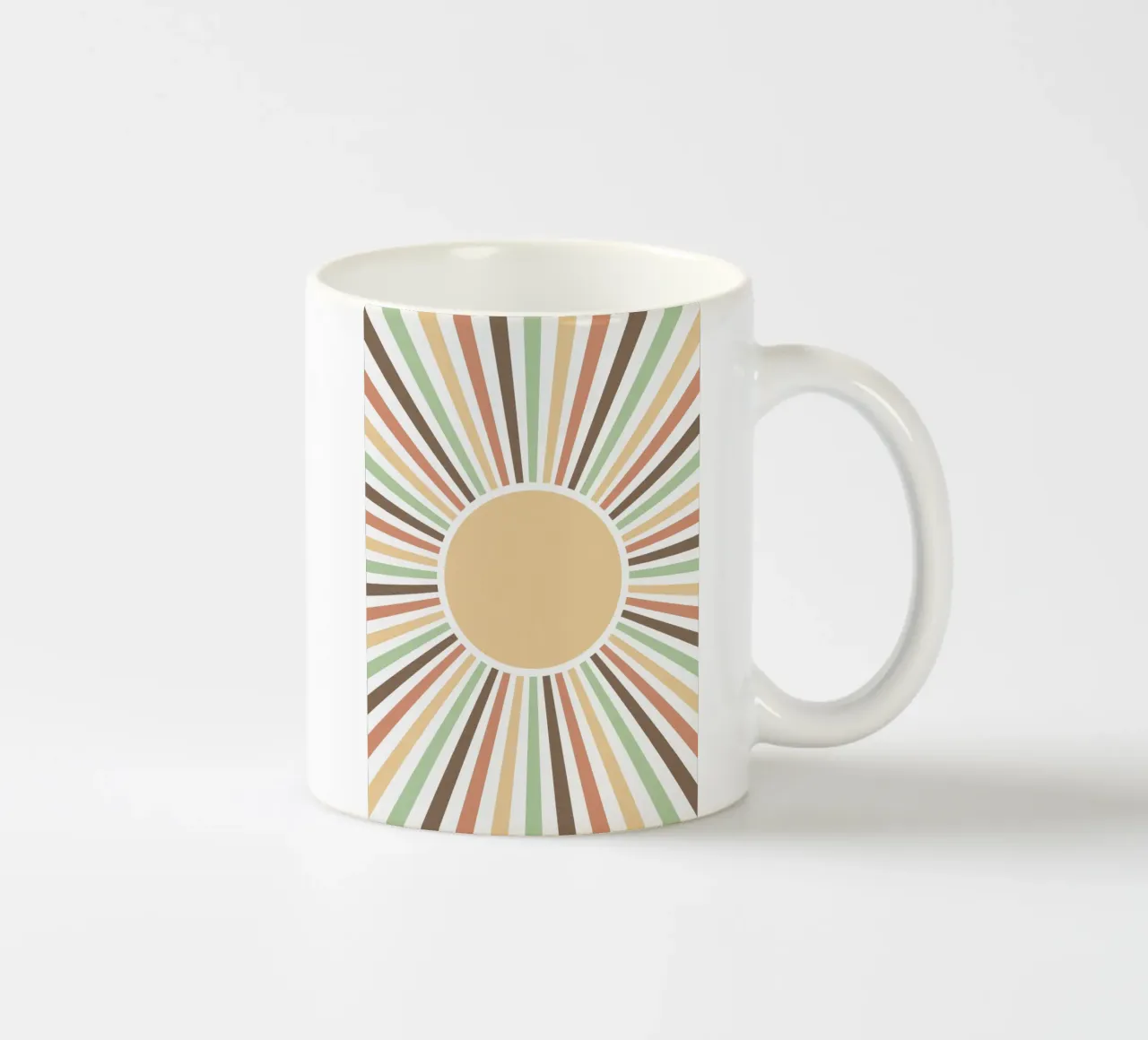 Radiating lines creating a sunburst effect mug en céramique de LisaArtes