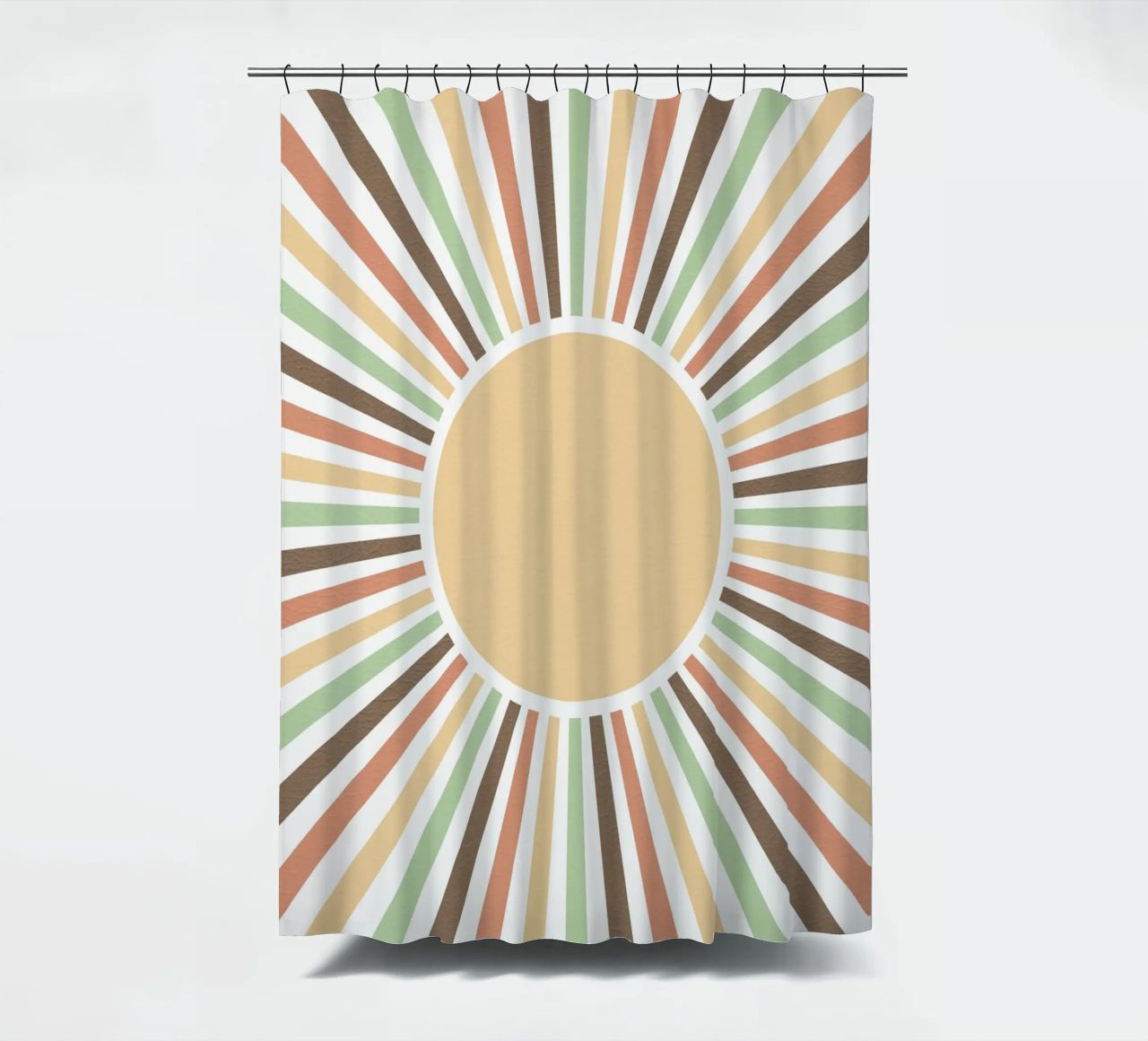 Radiating lines creating a sunburst effect Duschvorhang von LisaArtes