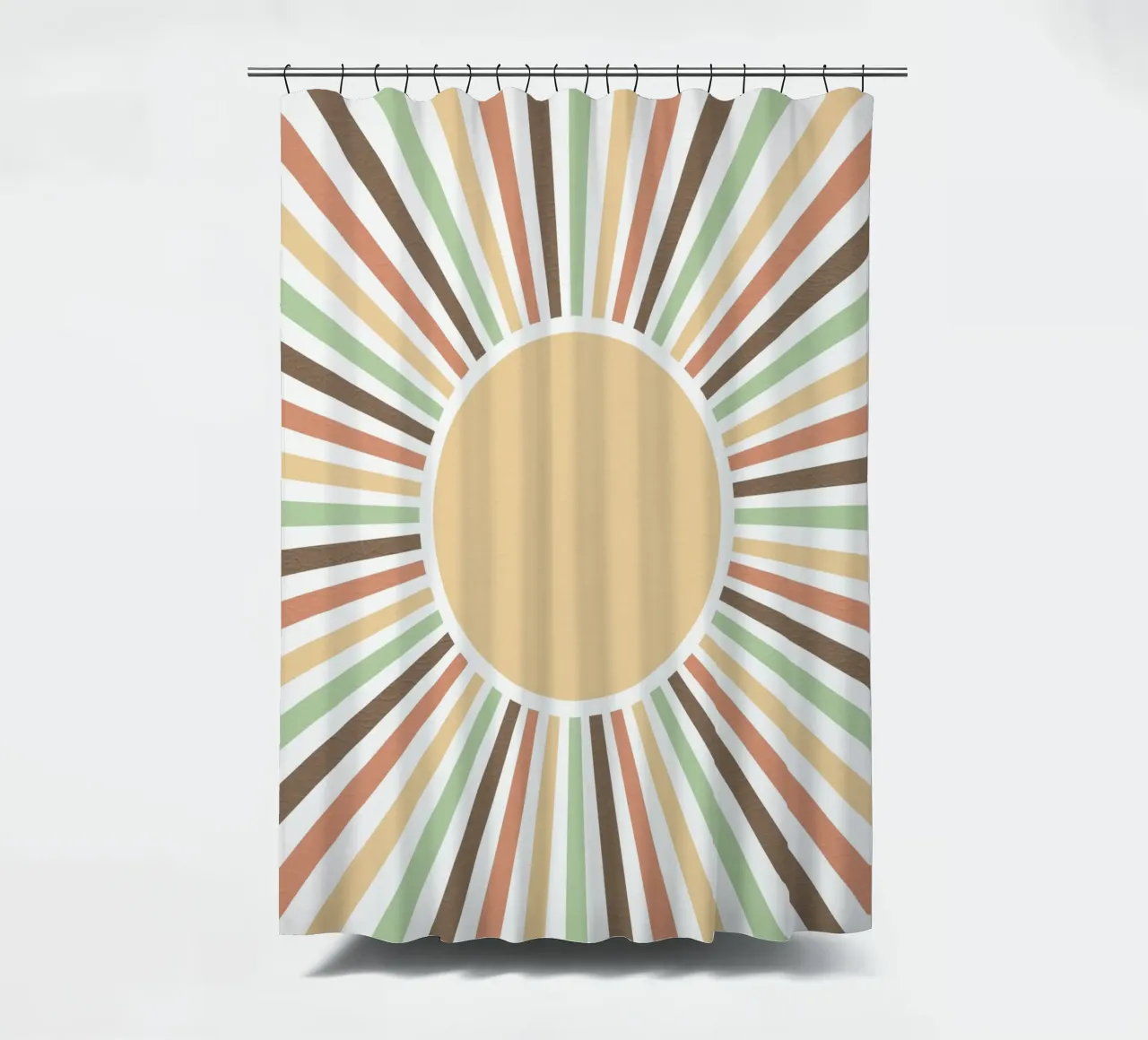 Radiating lines creating a sunburst effect Duschvorhang von LisaArtes