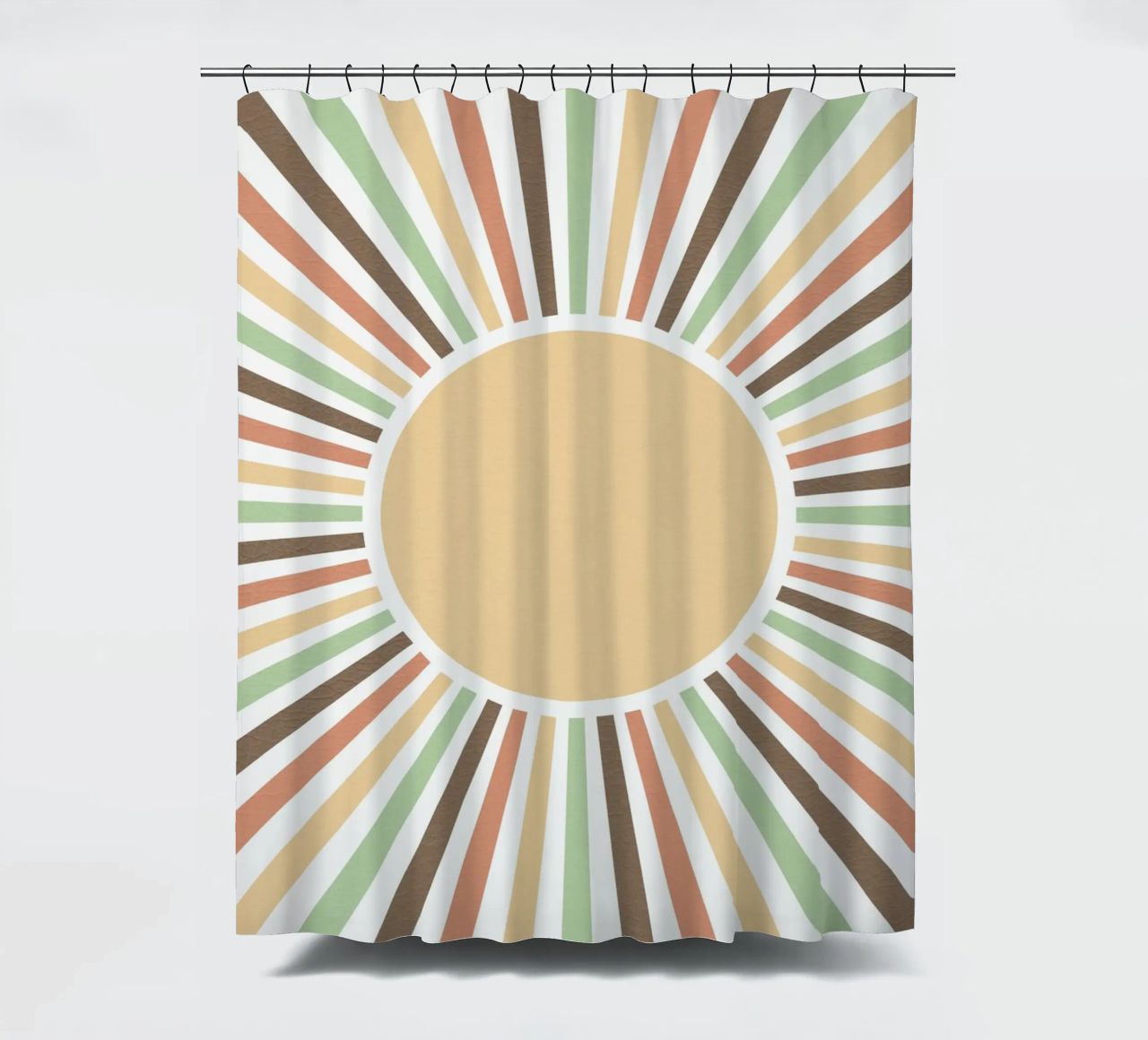 Radiating lines creating a sunburst effect Duschvorhang von LisaArtes