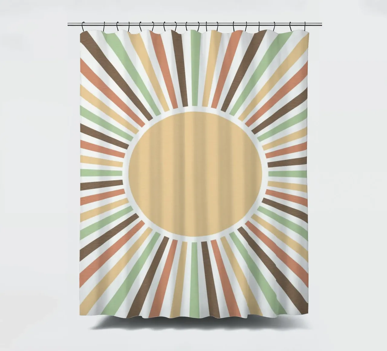 Radiating lines creating a sunburst effect Duschvorhang von LisaArtes