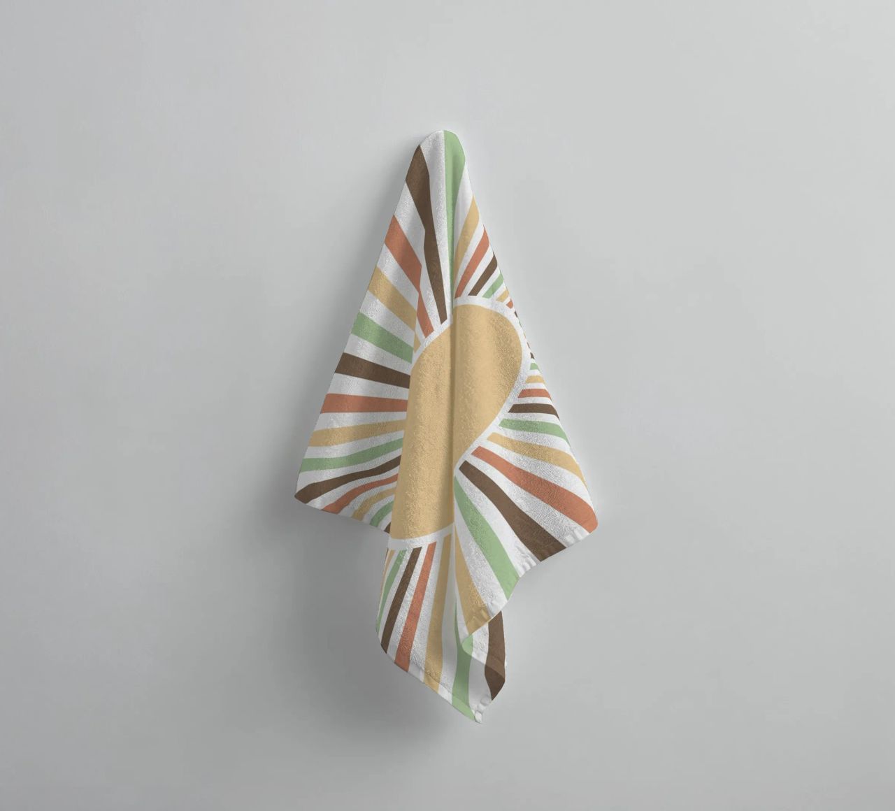 Radiating lines creating a sunburst effect Handtuch von LisaArtes