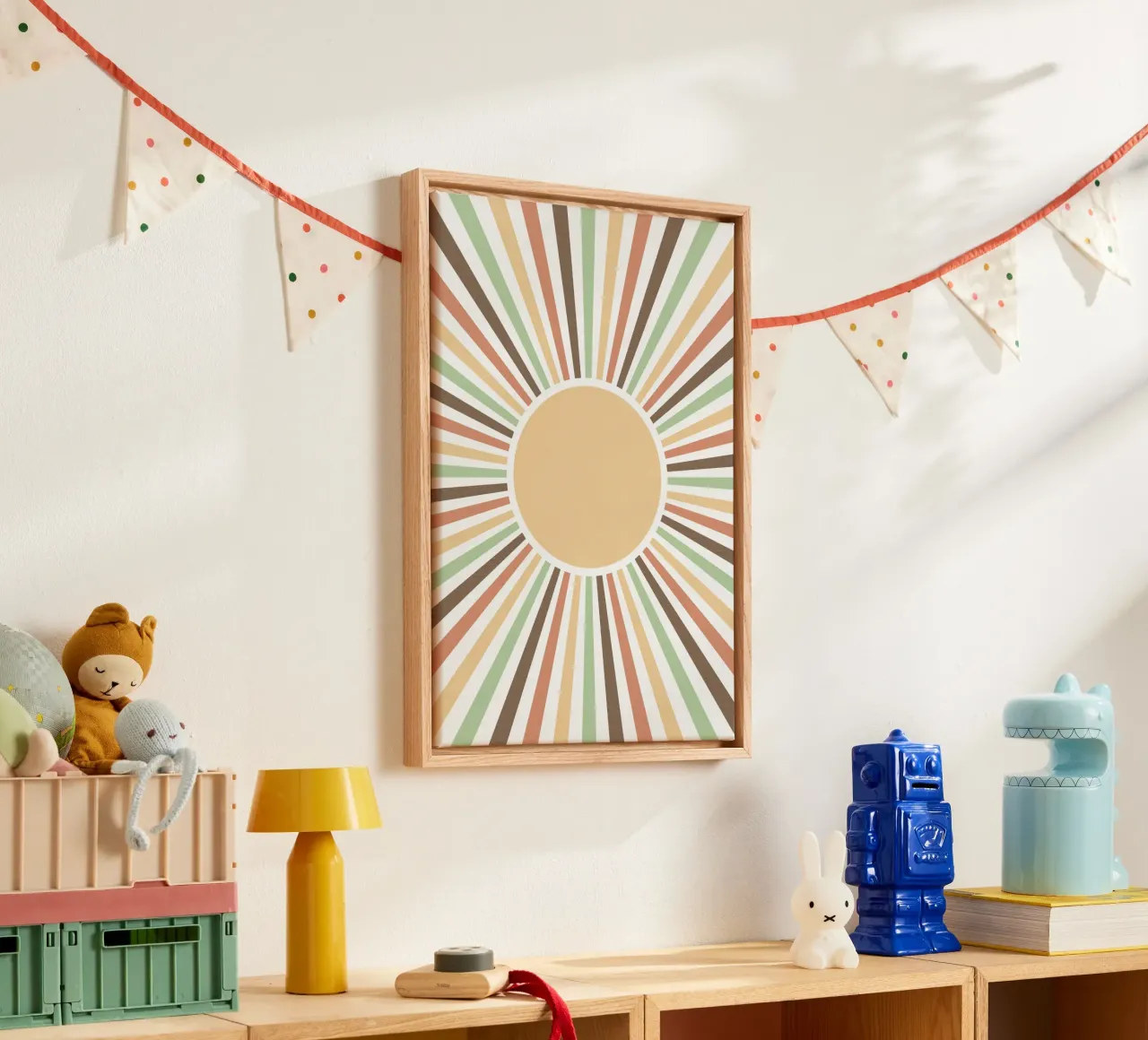 Radiating lines creating a sunburst effect toile de LisaArtes