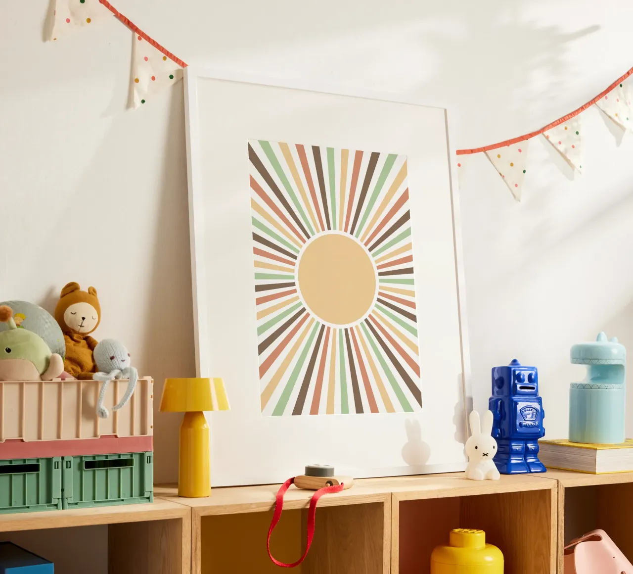 Radiating lines creating a sunburst effect poster de LisaArtes