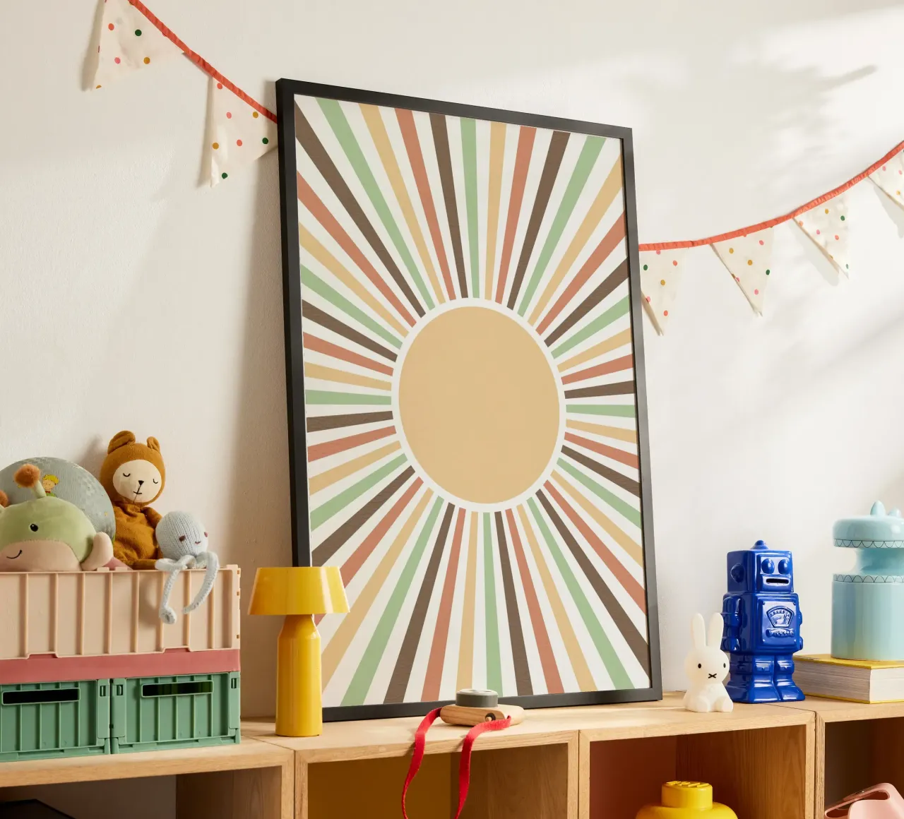 Radiating lines creating a sunburst effect poster de LisaArtes