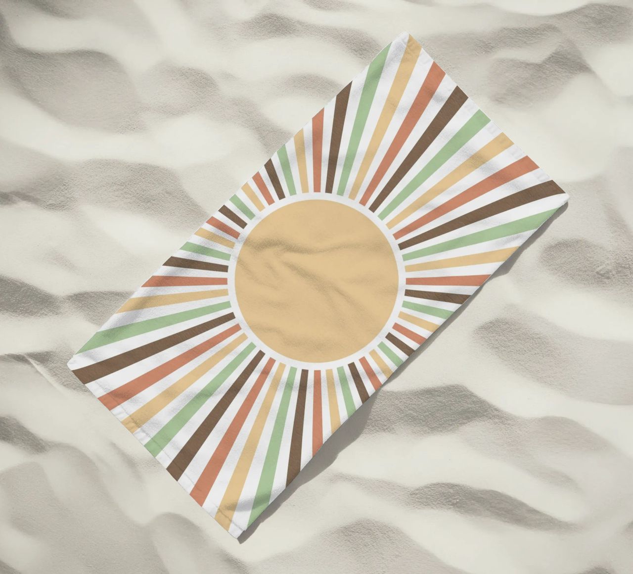 Radiating lines creating a sunburst effect Strandtuch von LisaArtes