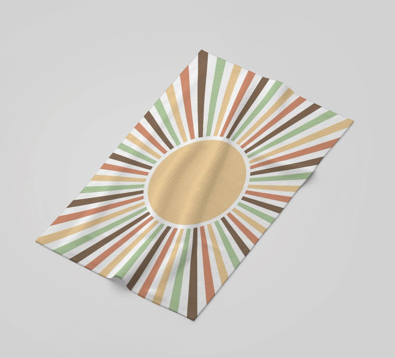 Radiating lines creating a sunburst effect Strandtuch von LisaArtes