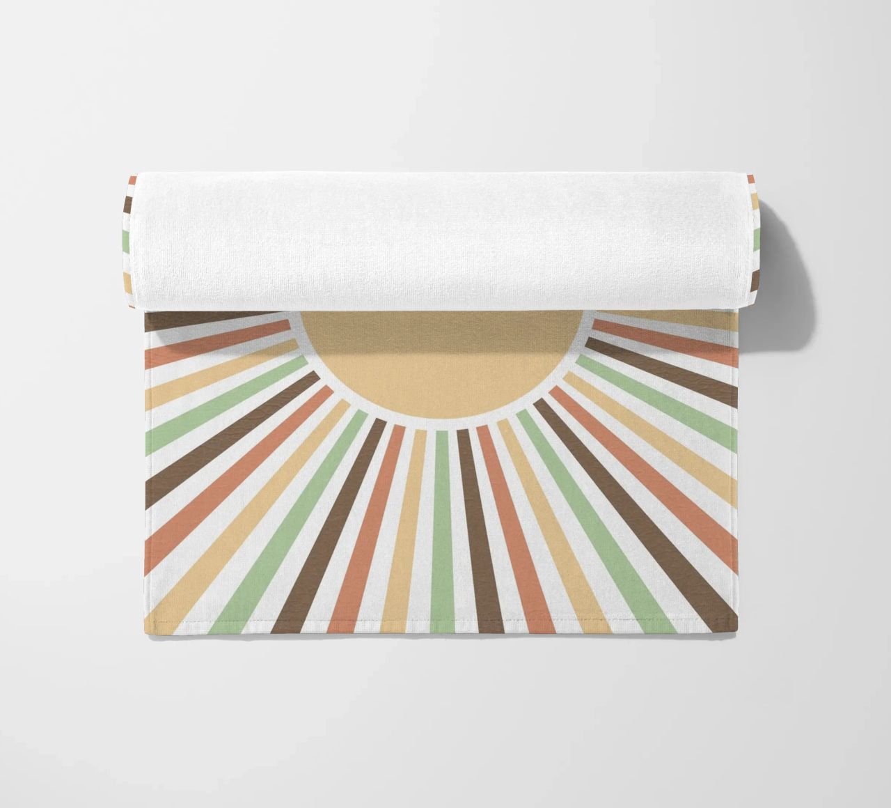 Radiating lines creating a sunburst effect Strandtuch von LisaArtes