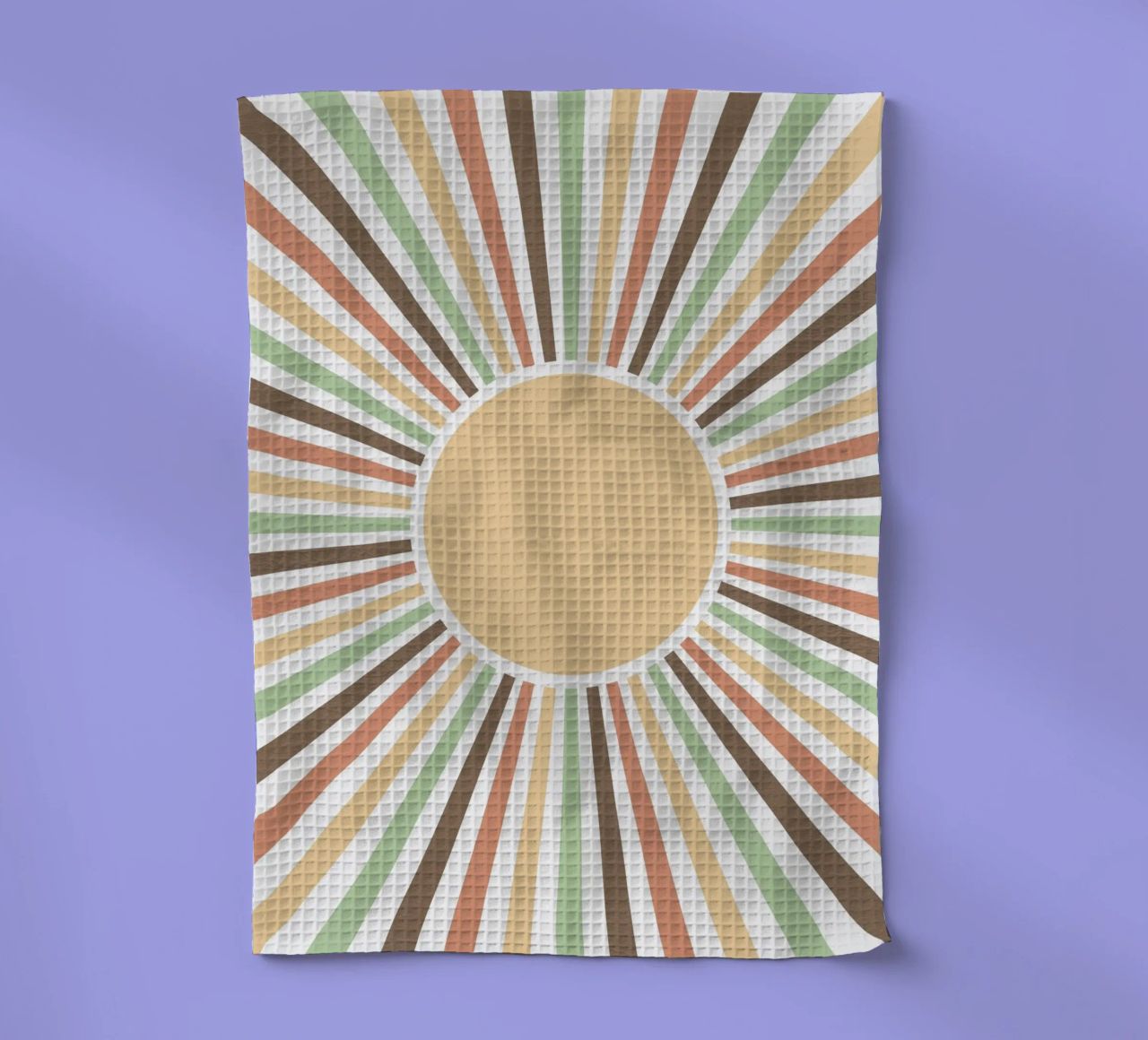 Radiating lines creating a sunburst effect Geschirrtuch von LisaArtes