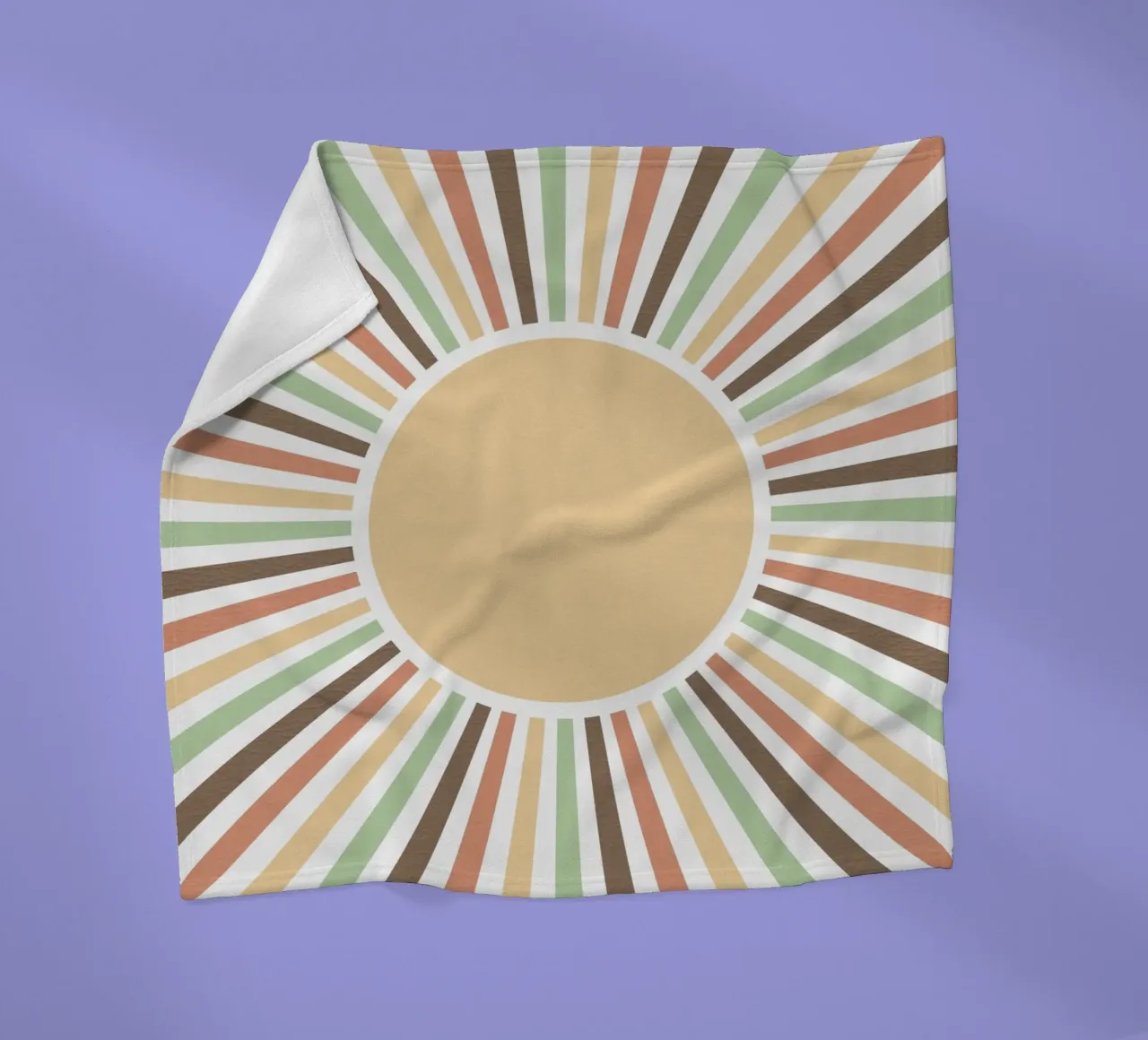 Radiating lines creating a sunburst effect plaid polaire de LisaArtes